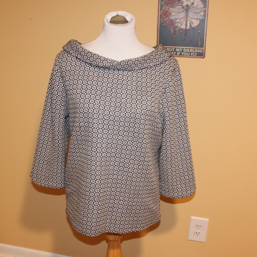 Navy Retro Top